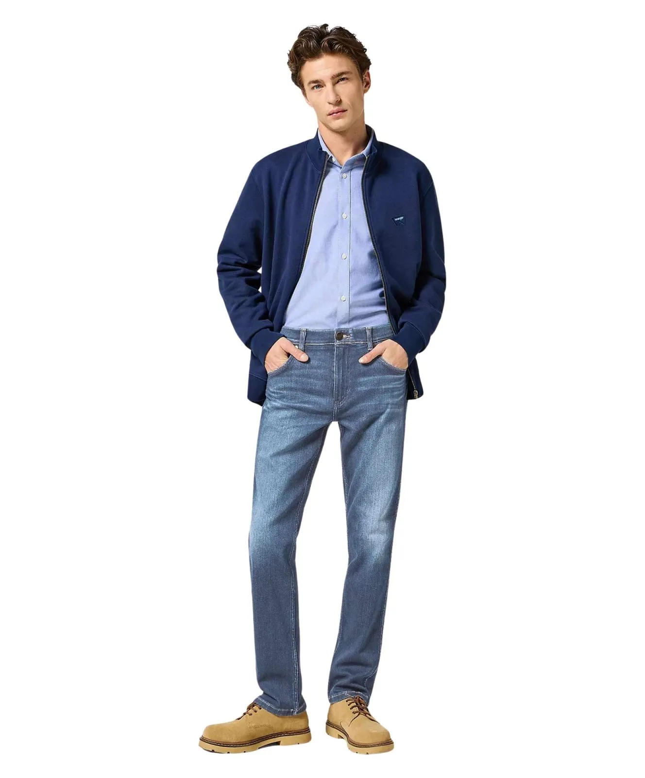 Herren Jeans Greensboro von Wrangler in Blue Jam