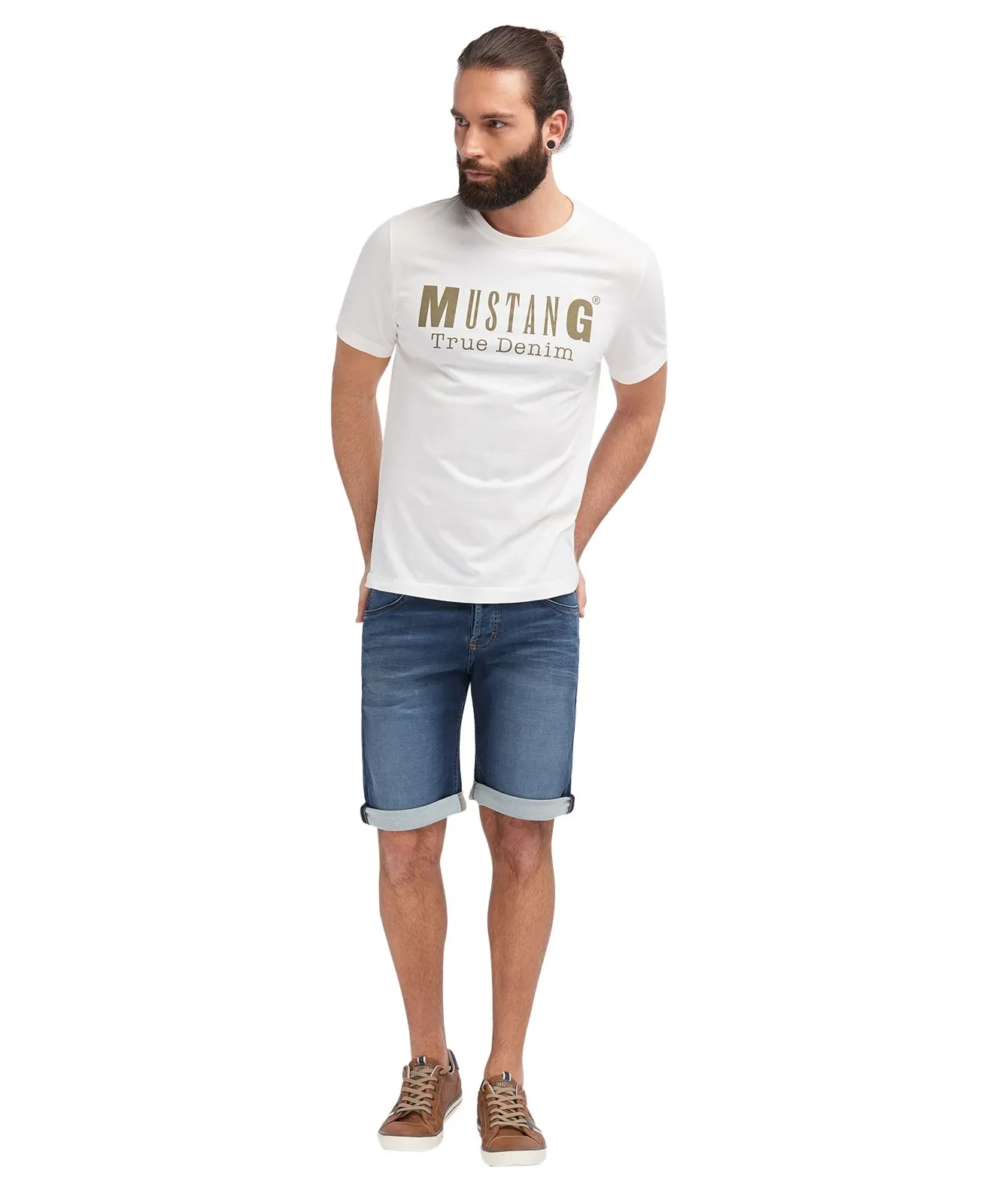 Herren Jeans Chicago Short von Mustang in Super Dark