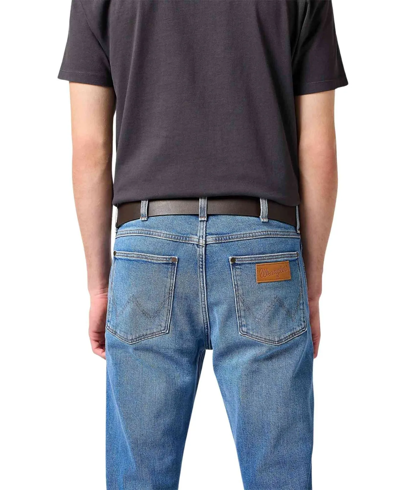 Herren Gürtel Metal Loop von Wrangler in Brown