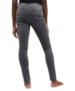 Angels Jeans Straight Fit Cici in grauer Used-Waschung