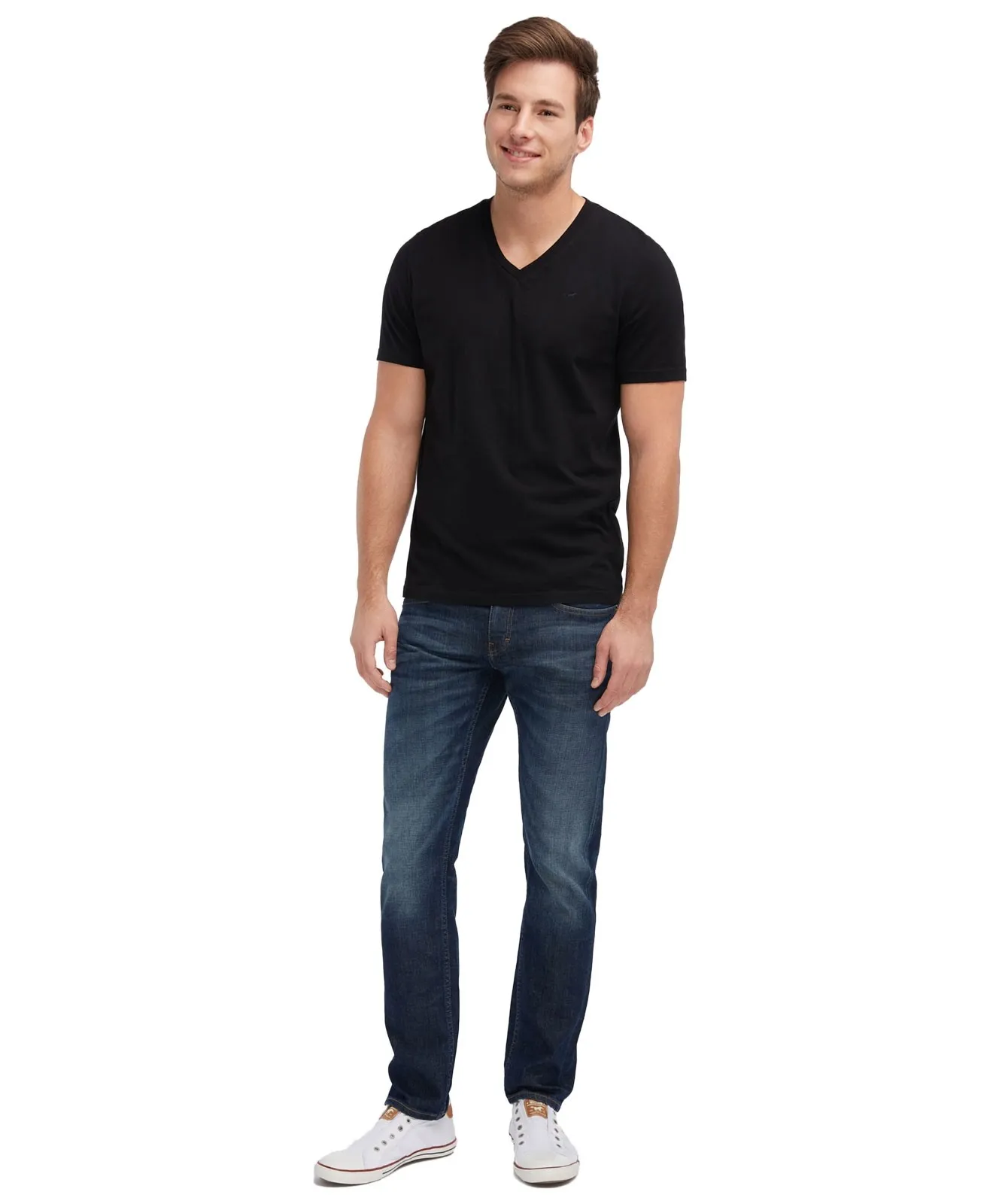 Herren Jeans Oregon Tapered von Mustang in Dark Rinse Used