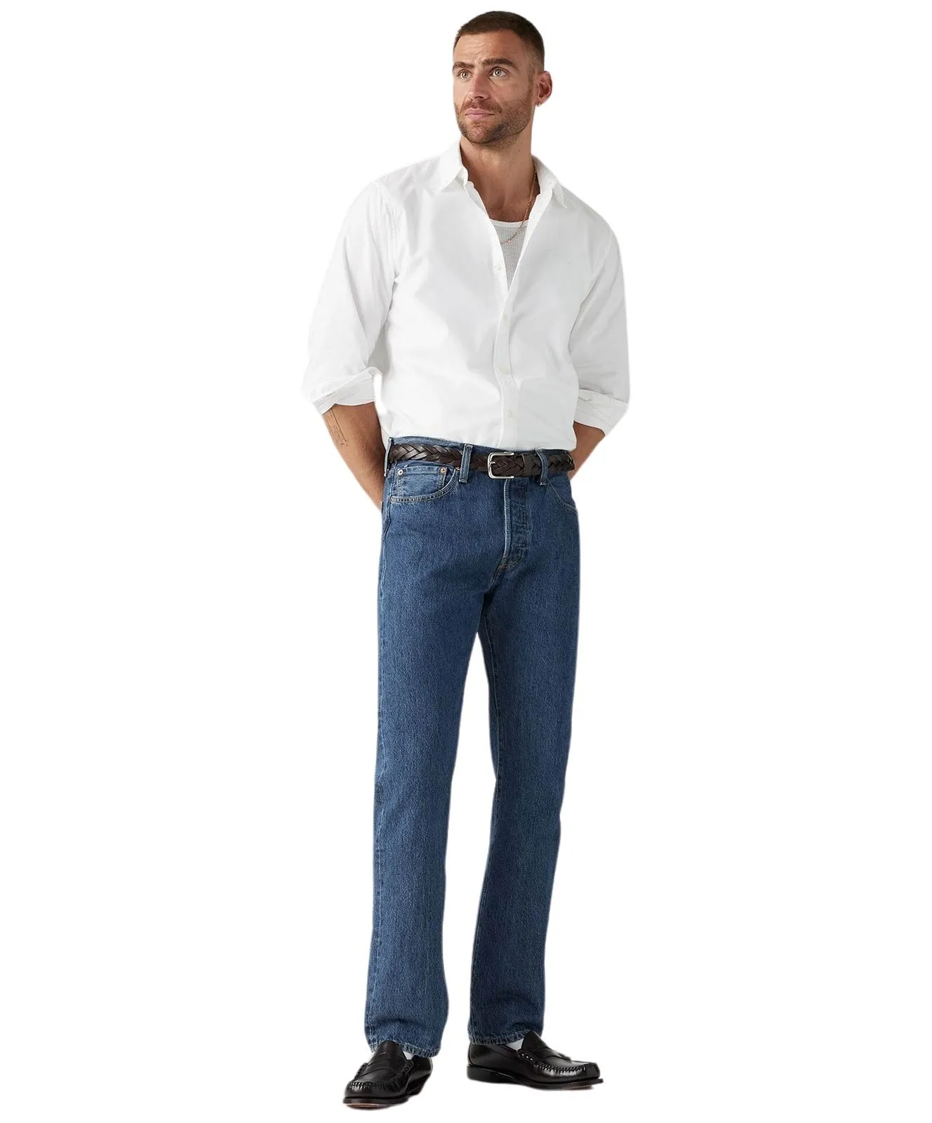 Herren Jeans 501 Original von Levis in Stonewash