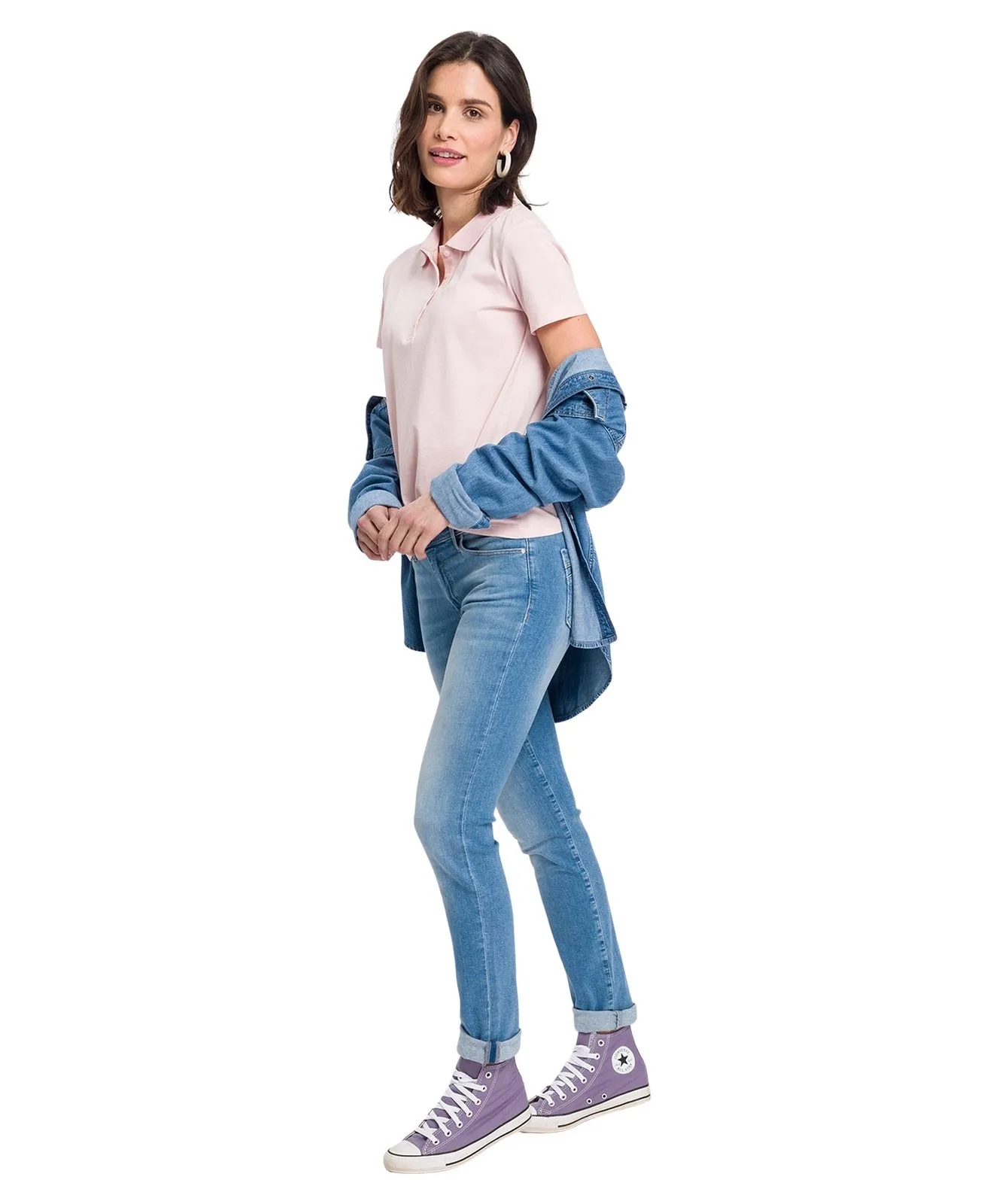 Damen Jeans Anya von Cross in Light Blue