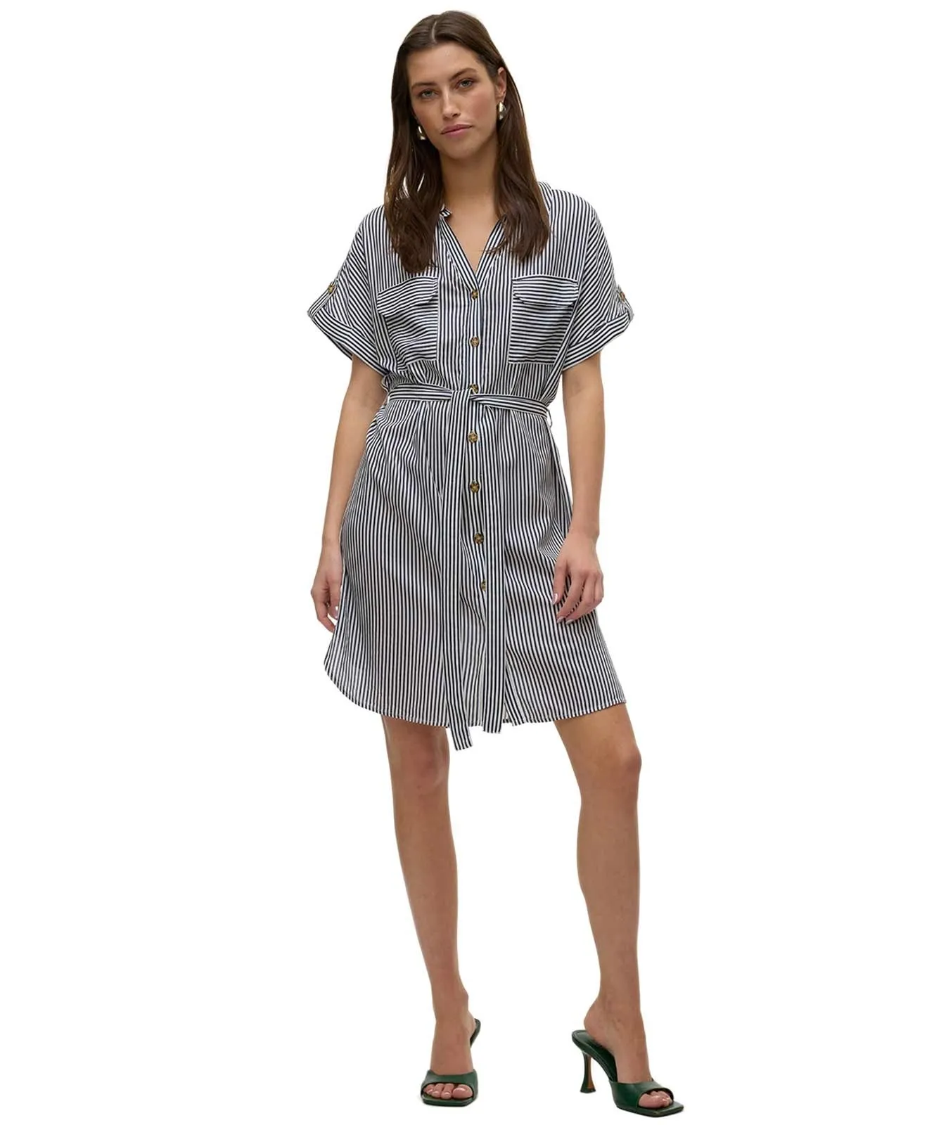 Damen Kleid Bumby von Vero Moda in India Ink Snow White