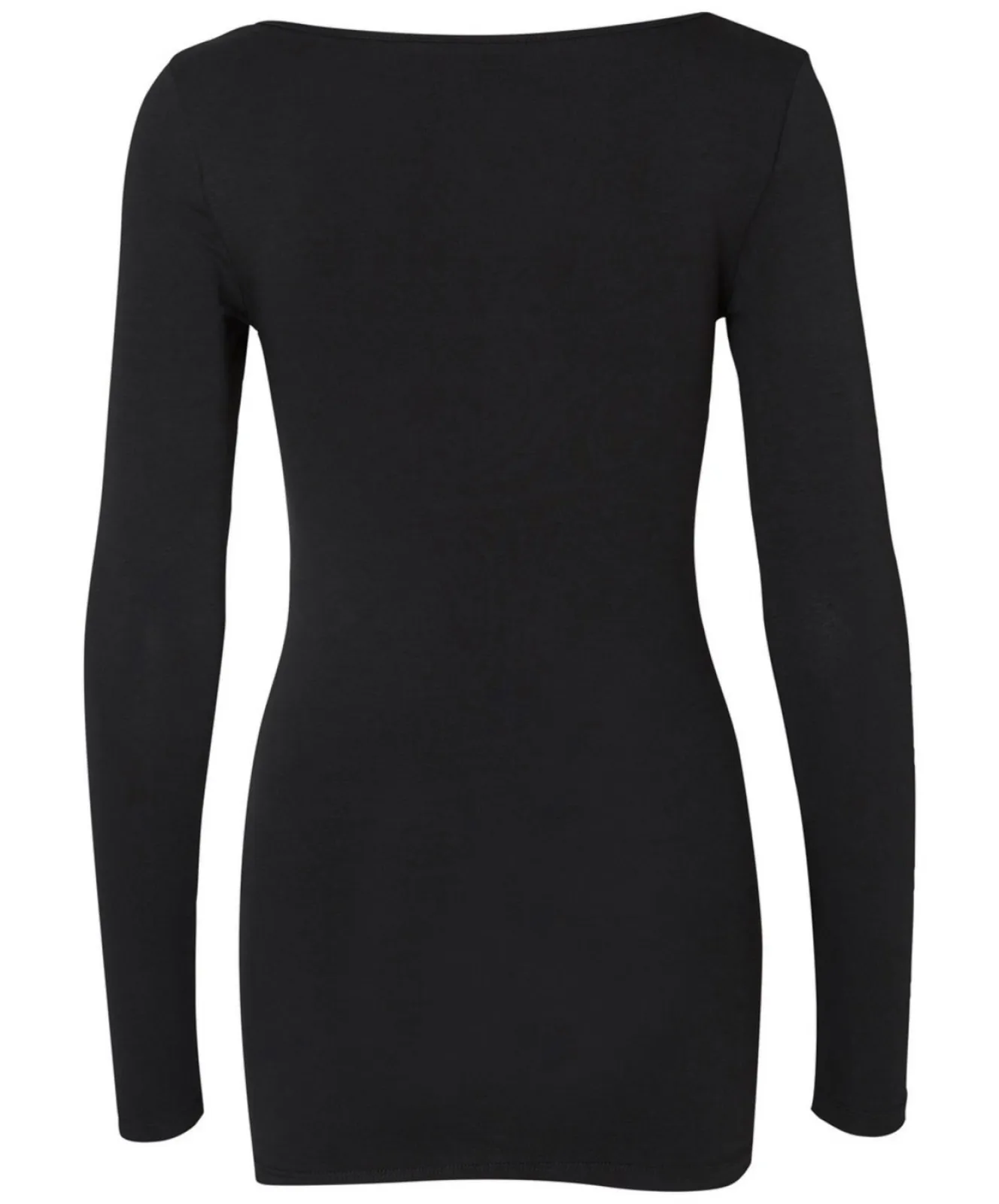 Damen Shirt Maxi My Soft Long U-Neck von Vero Moda in Black