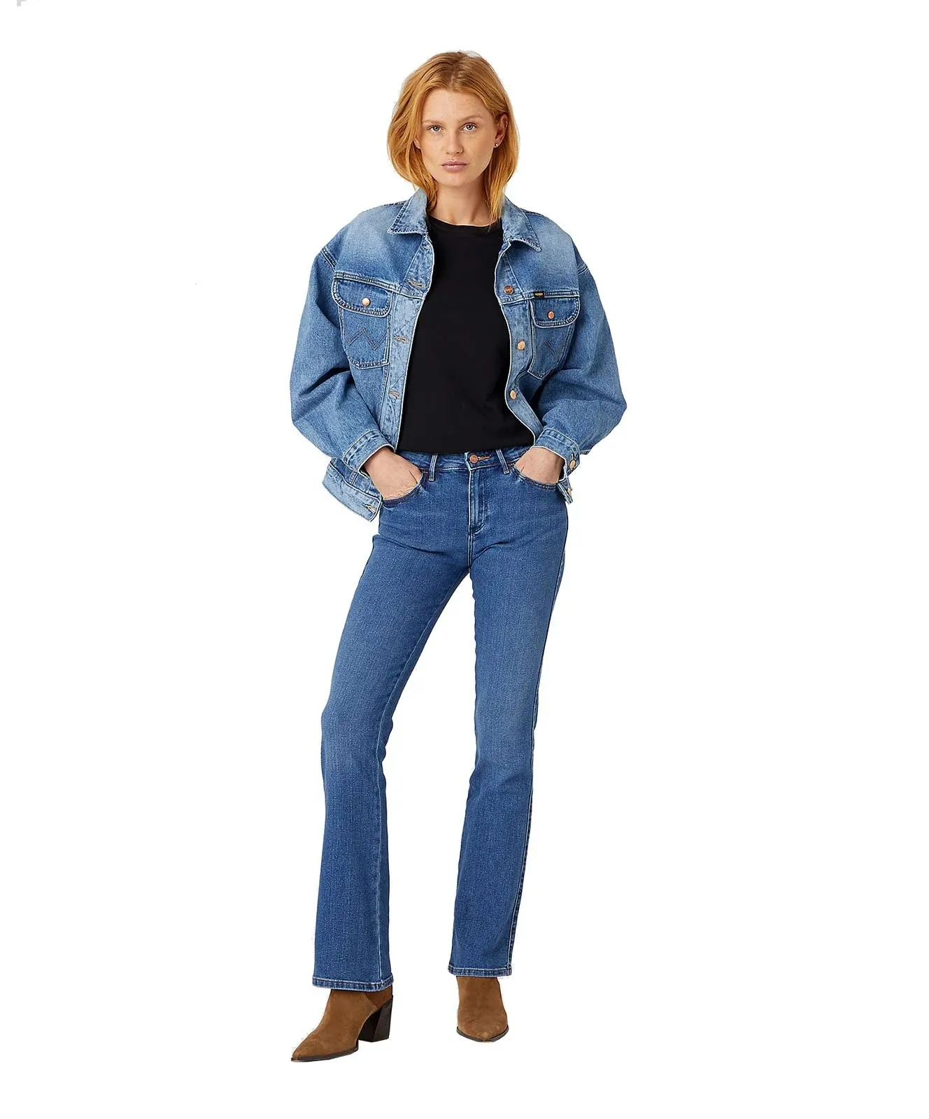 Damen Jeans Bootcut von Wrangler in Camellia