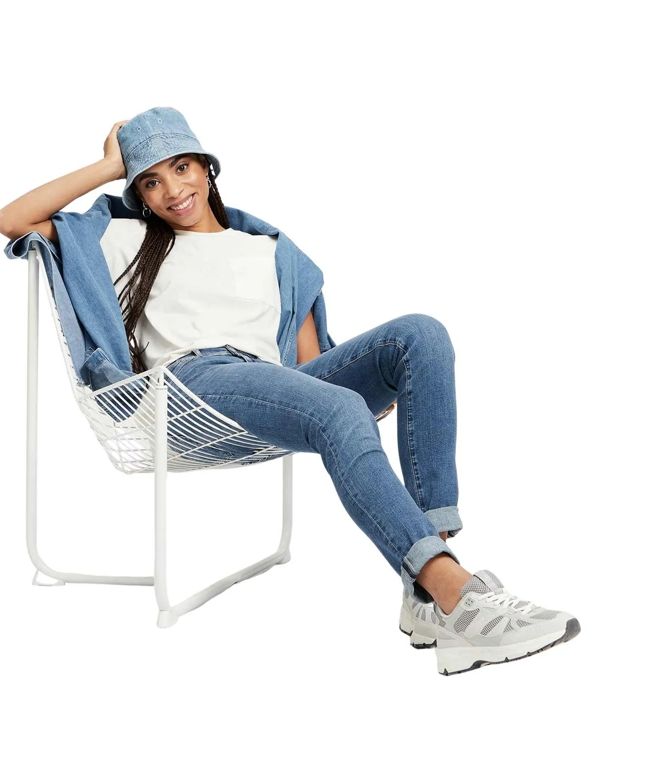 Damen Jeans Anya von Cross in Light Mid Blue