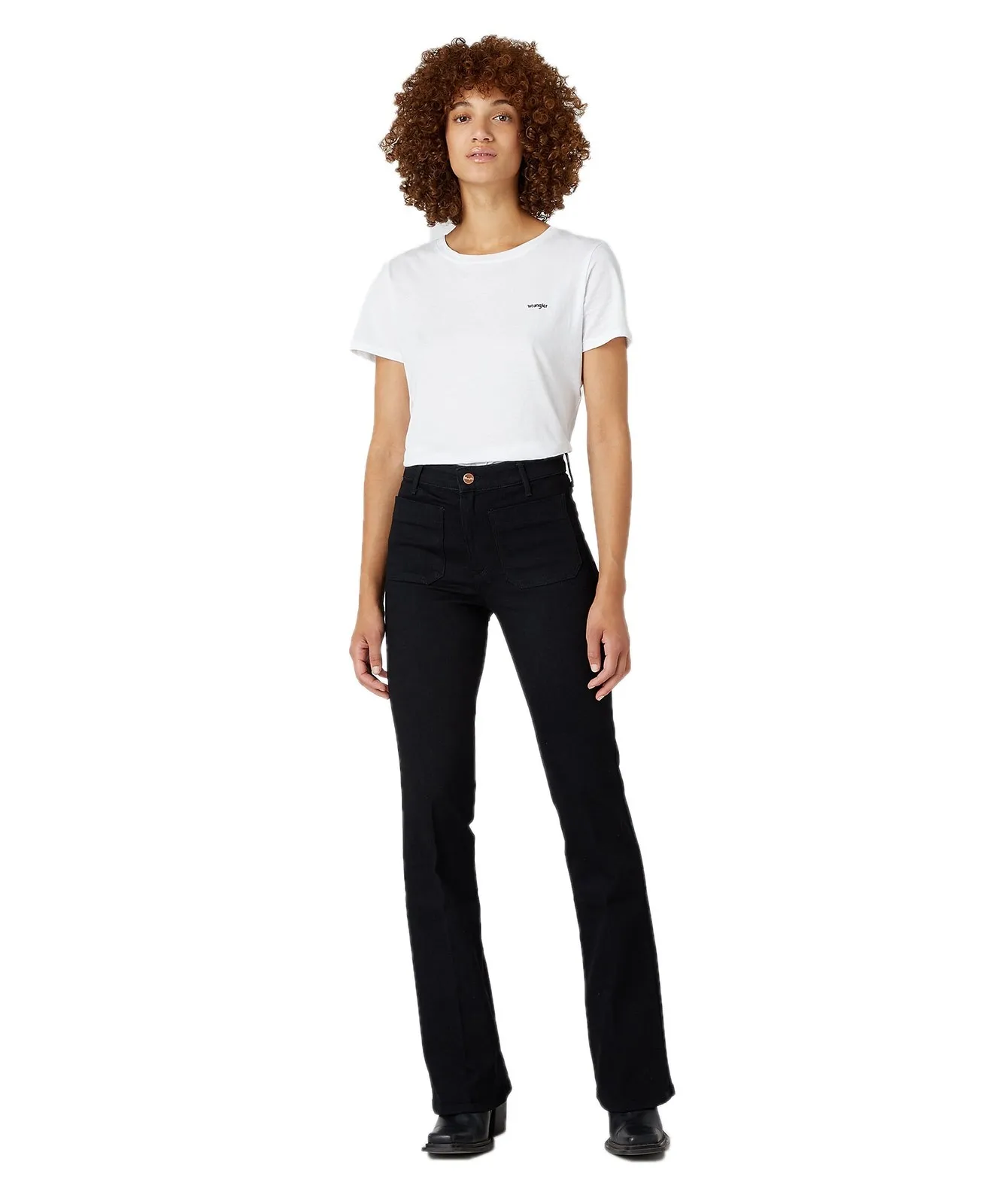 Damen Jeans Flare Retro von Wrangler in Black