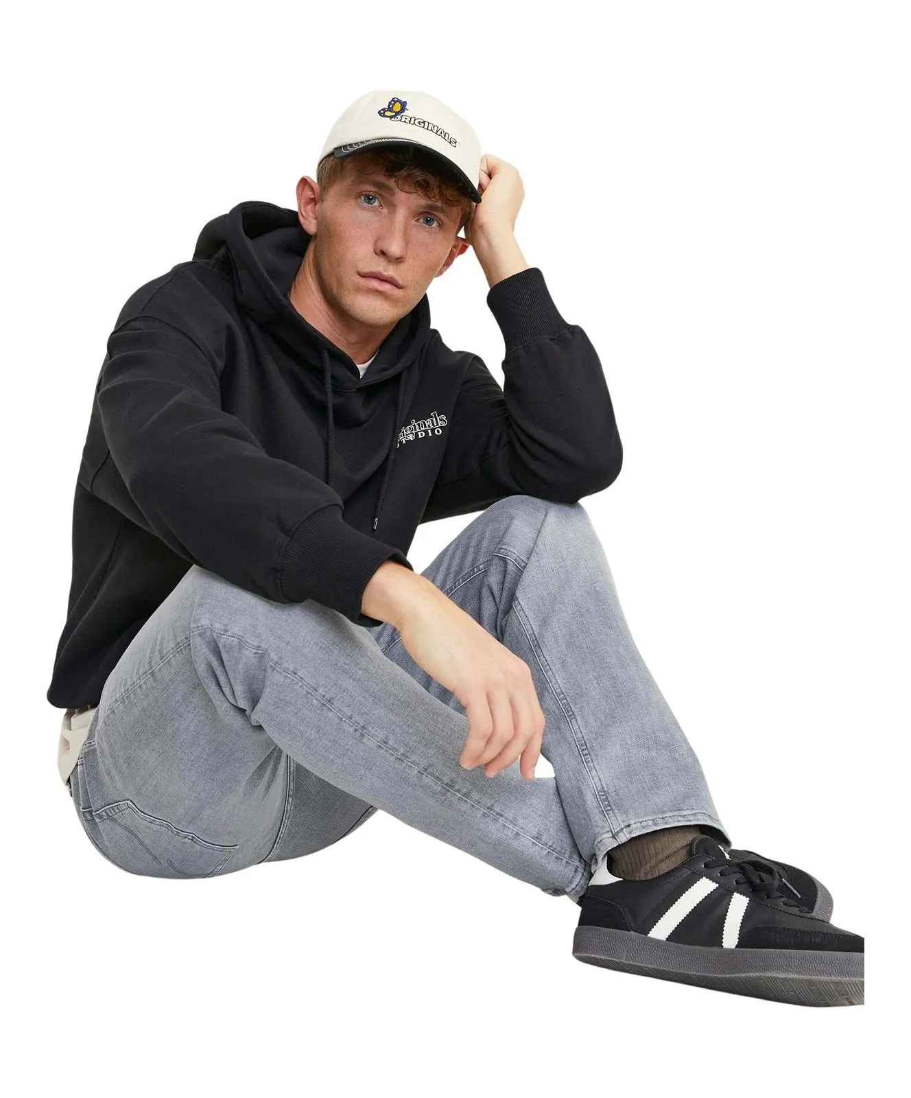 Herren Jeans Mike Original von Jack & Jones in Grey Denim