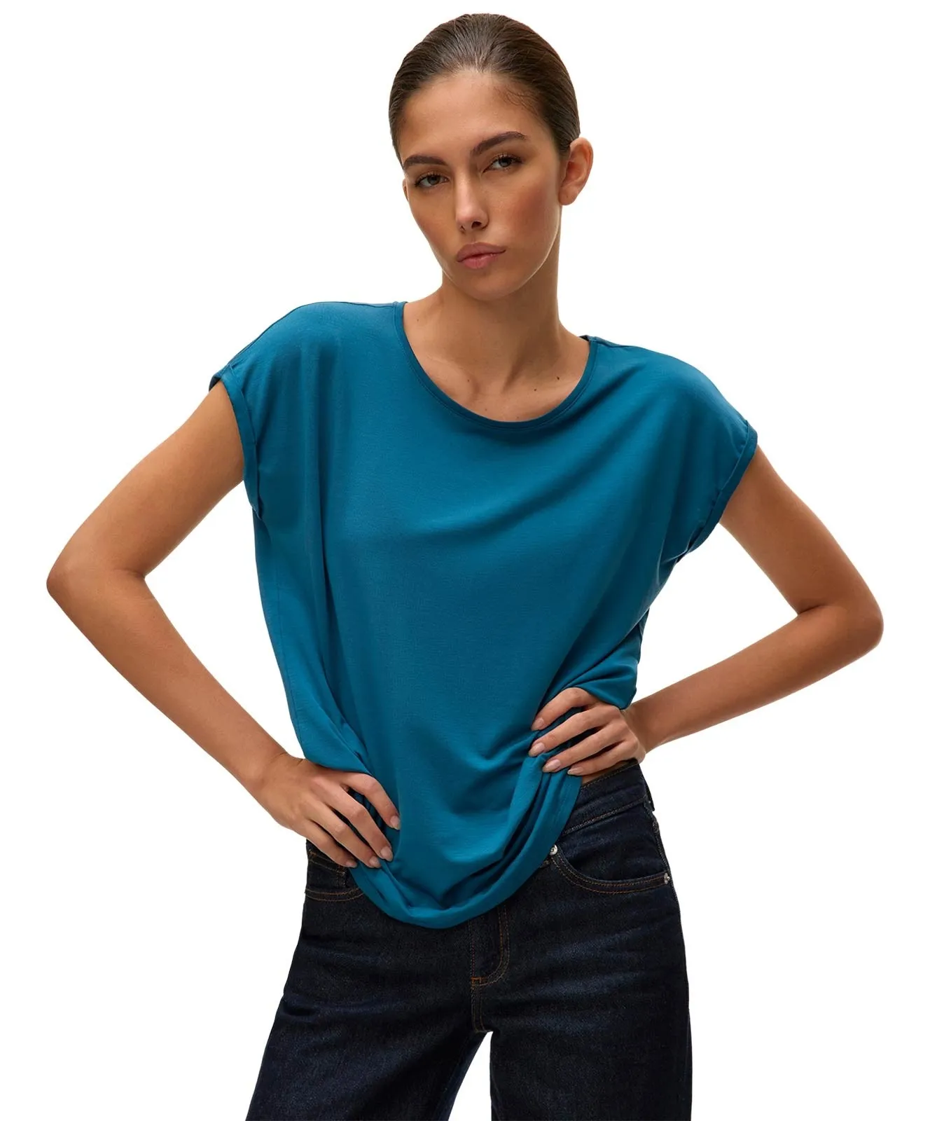 Damen Shirt AVA von Vero Moda in Moroccan Blue