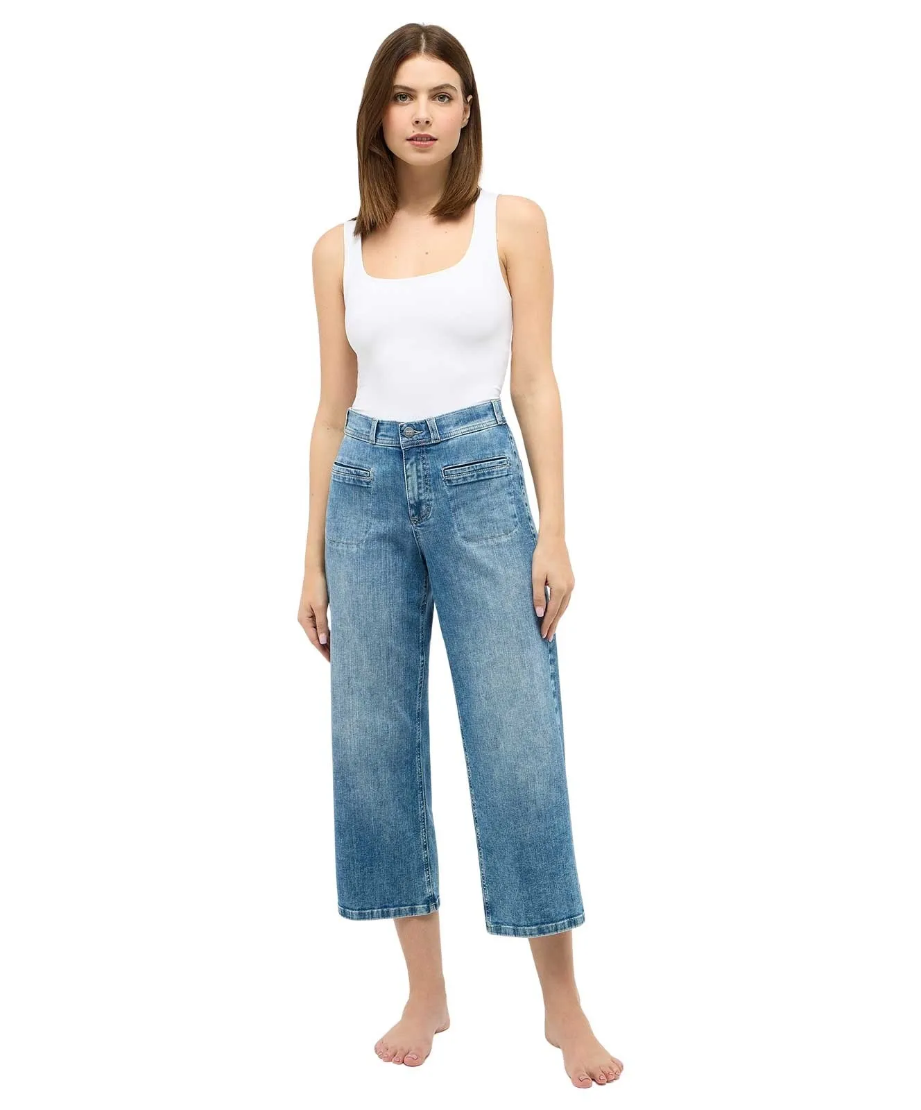 Damen Jeans Linn Pocket von Angels in Light Blue Random Used
