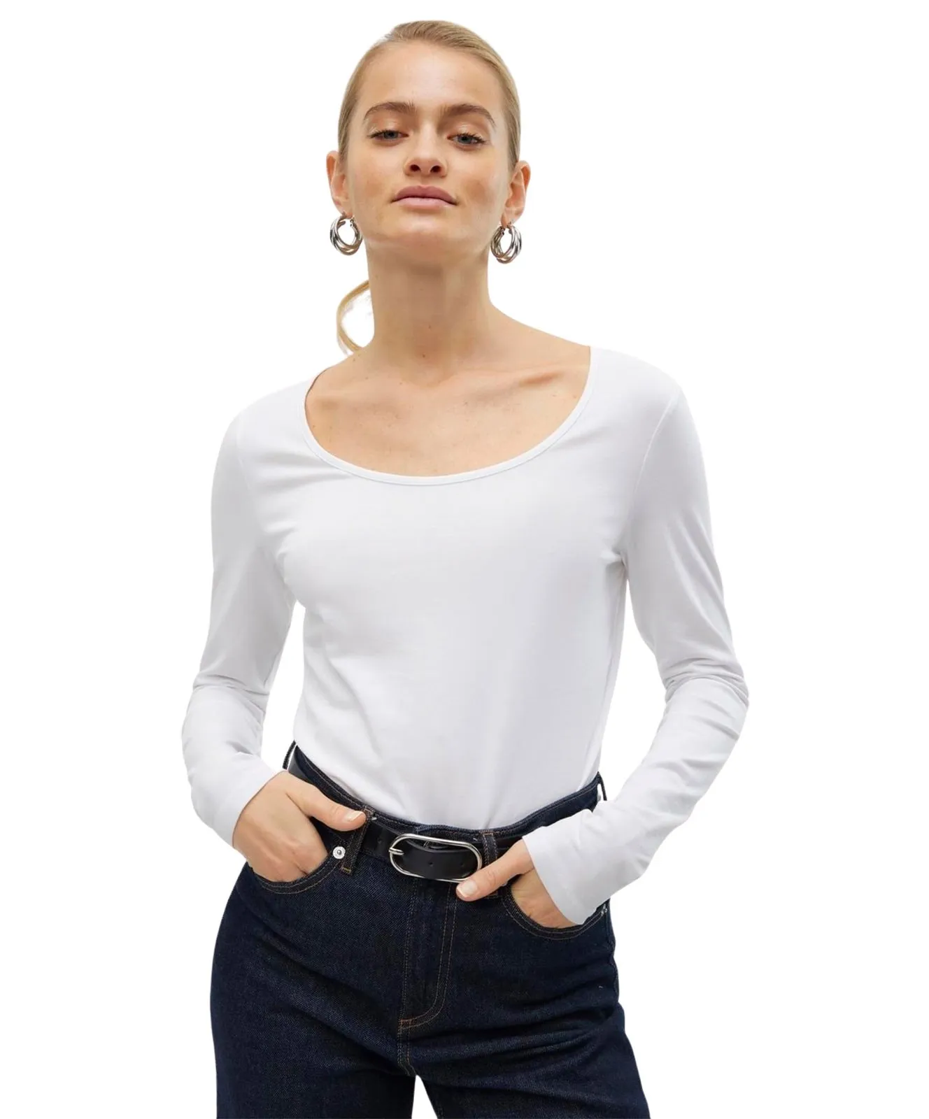 Damen Shirt Maxi My Soft von Vero Moda in Bright White