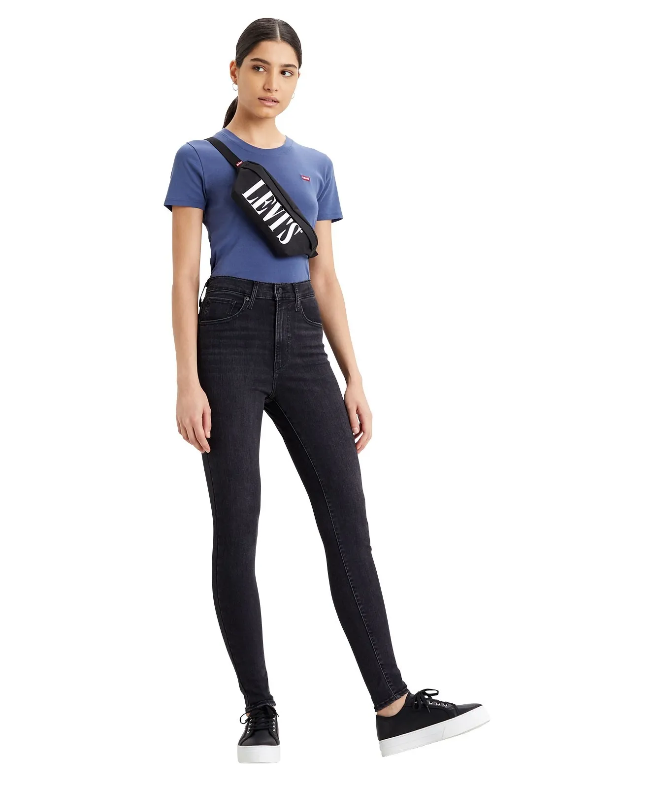 Damen Jeans Mile High von Levis in Black Ground