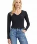 Damen Shirt V-Neck Baby Tee von Levis in Caviar