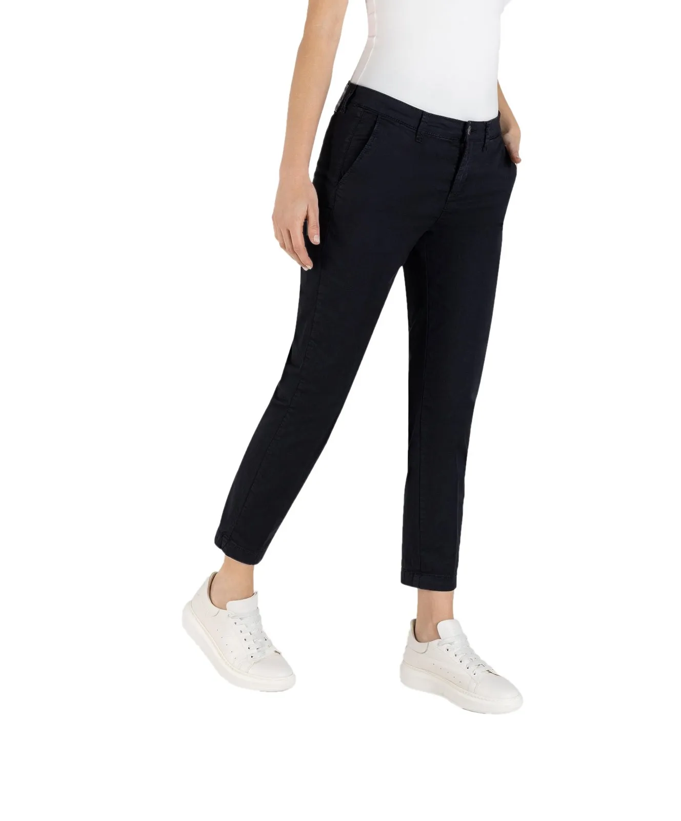 Damen Hose Chino Turn Up von MAC in Dark Blue
