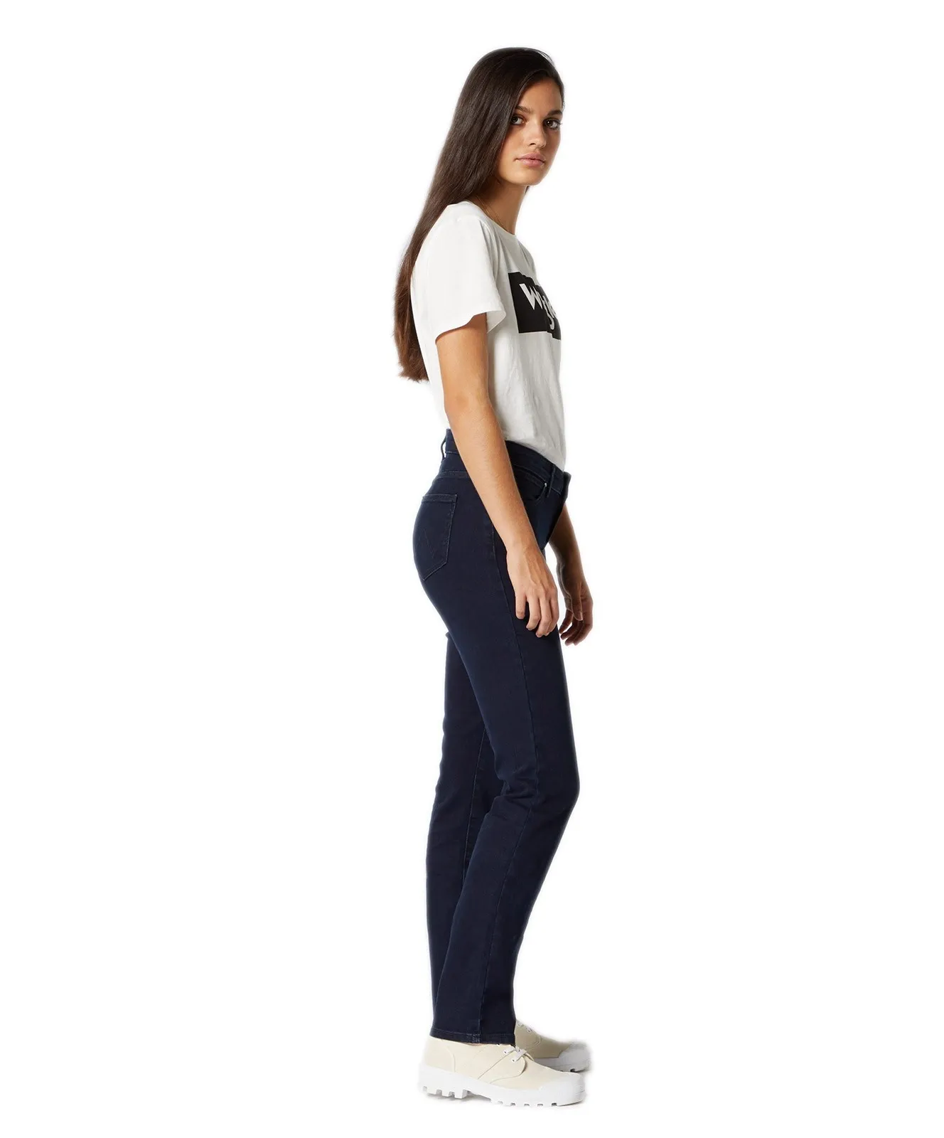 Damen Jeans Straight von Wrangler in Blue Black