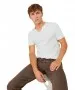 Herren Shirt Split Neck Tee von Jack & Jones in Cloud Dancer