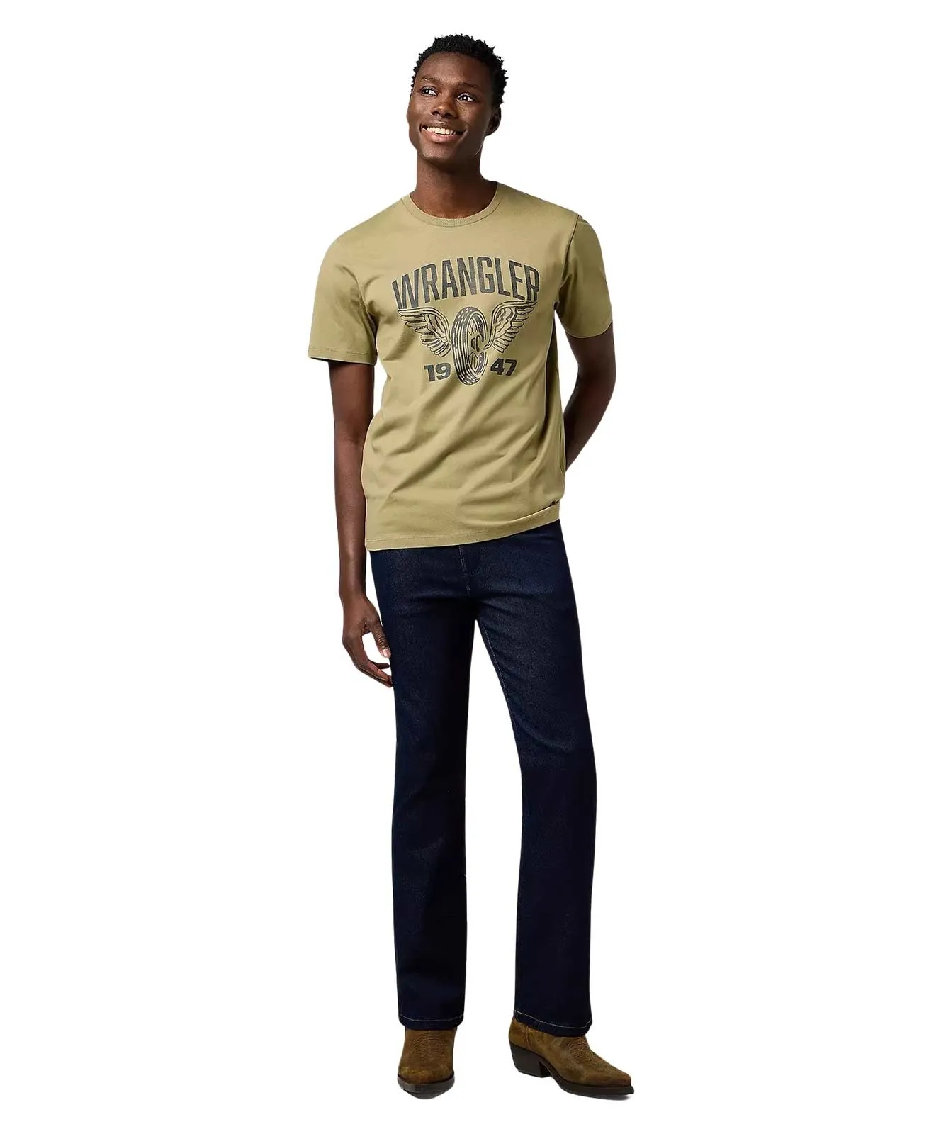 Herren Jeans Wrancher von Wrangler in Moonlight Rinse