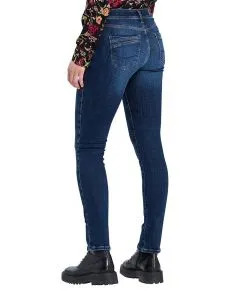 Cross Jeans Slim Fit Anya in mittelblaue mit High Waist