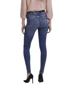 Vero Moda Sophia Jeans mit hoher Taille in blauer Waschung
