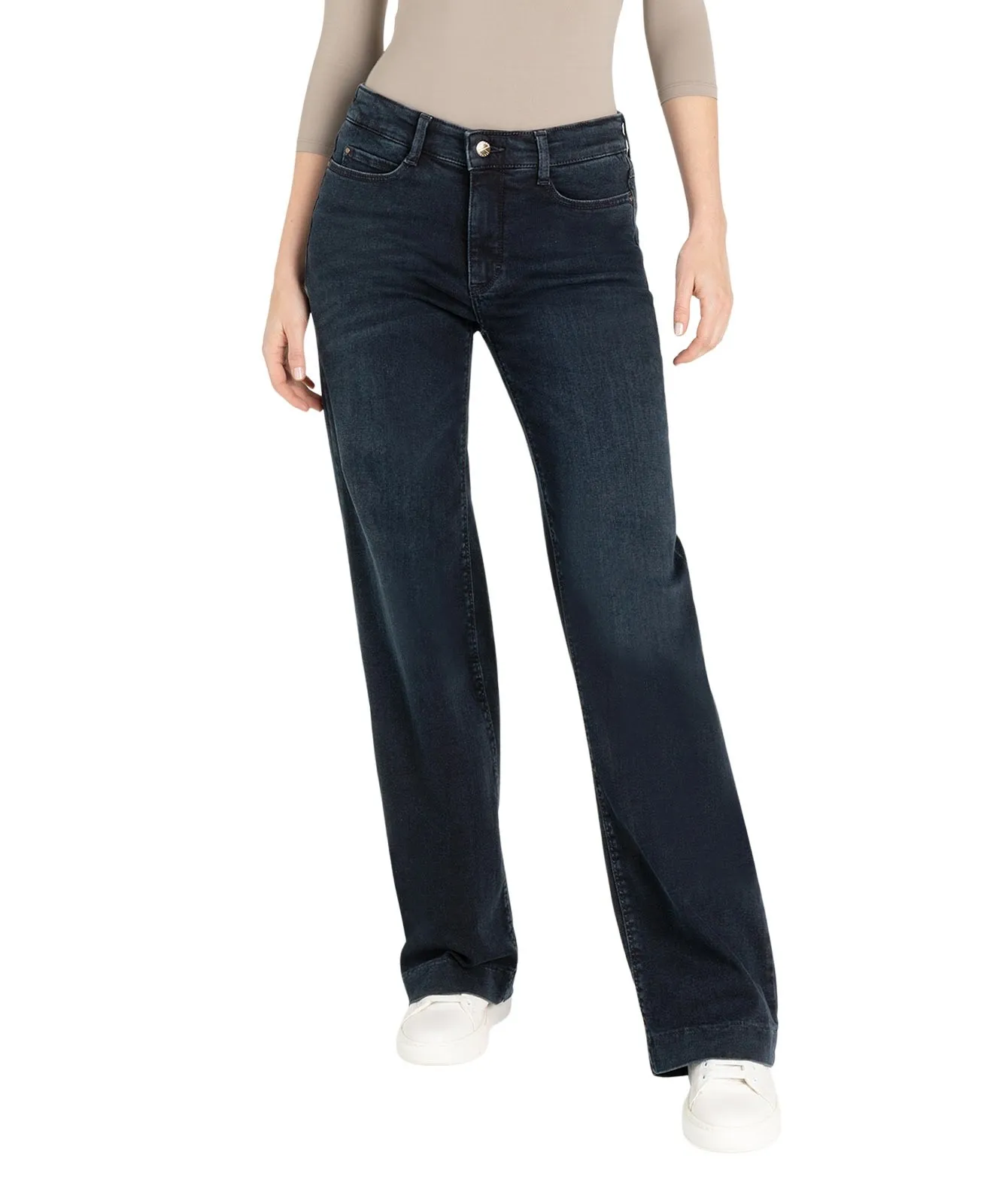Damen Jeans Dream Wide Authentic von MAC in Midnight Blue Wash
