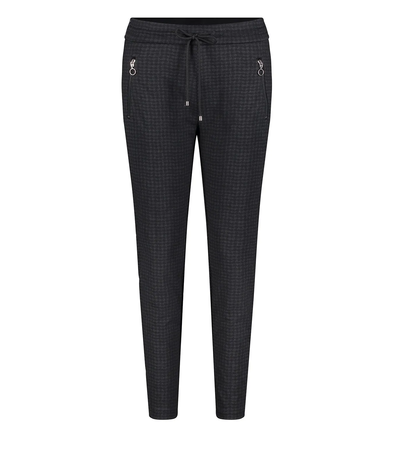 Damen Hose Easy Smart von MAC in Small Black Anthracite Pepita