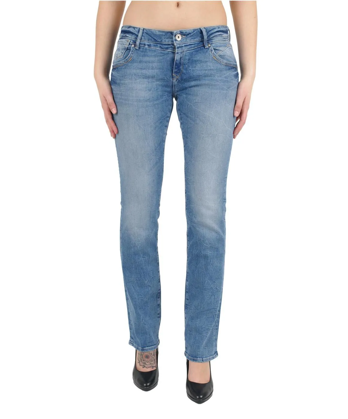 MAVI OLIVIA Jeans Straight Leg Lt Lunge