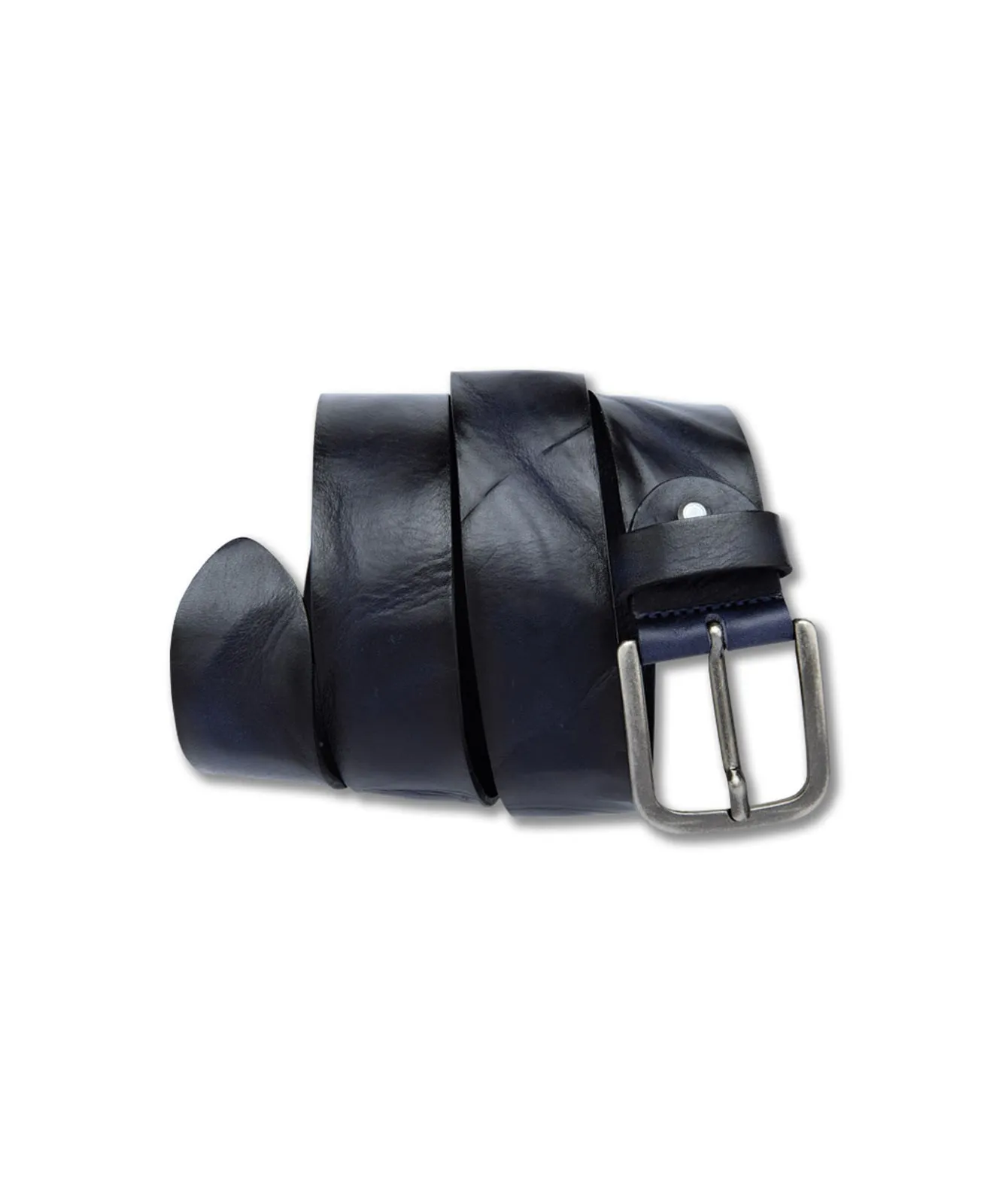 Herren Gürtel 402853 - 4cm Walkledergepr. Gürtel von Bernd Götz in Dunkelblau