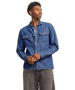 Jack & Jones Jeanshemd Travis aus Bio-Baumwolle in Blau