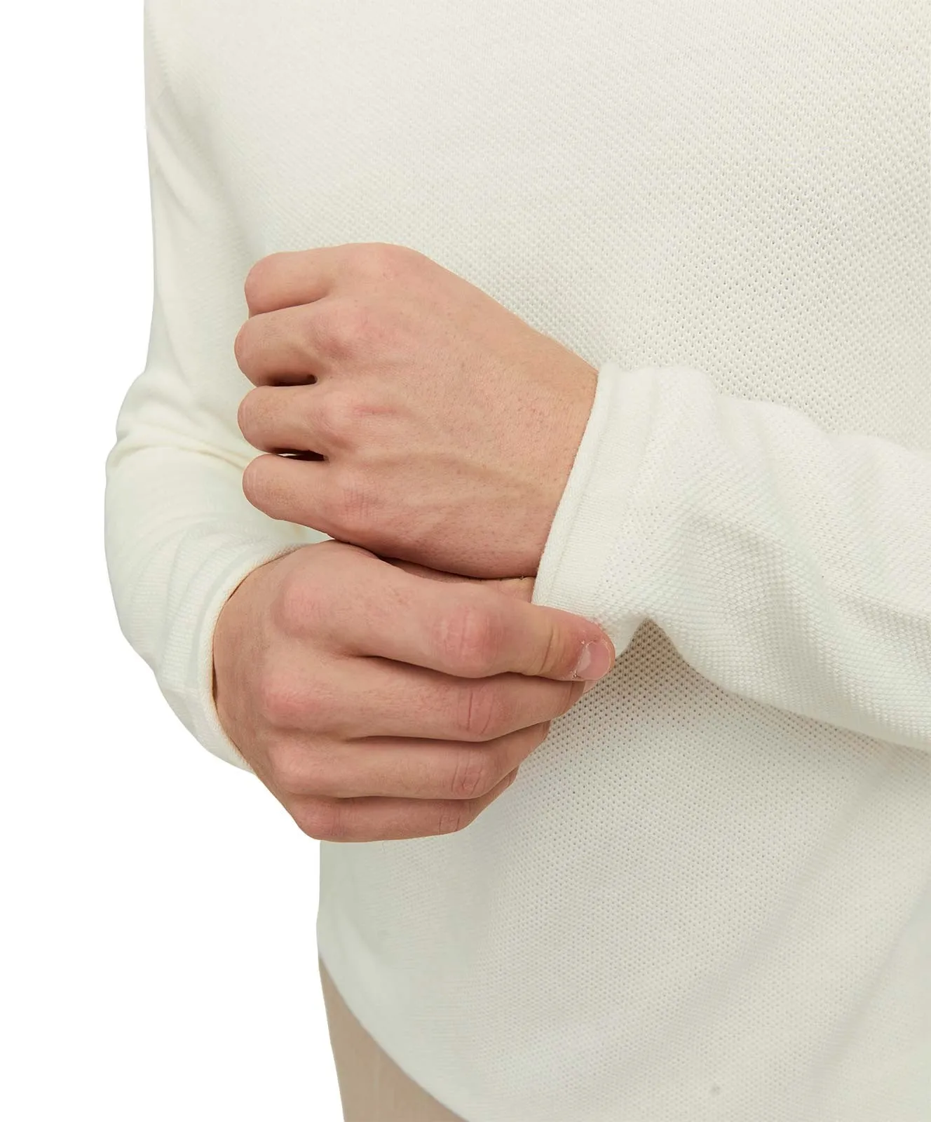 Herren Pullover Hill Knit Crew Neck von Jack & Jones in Cloud Dancer