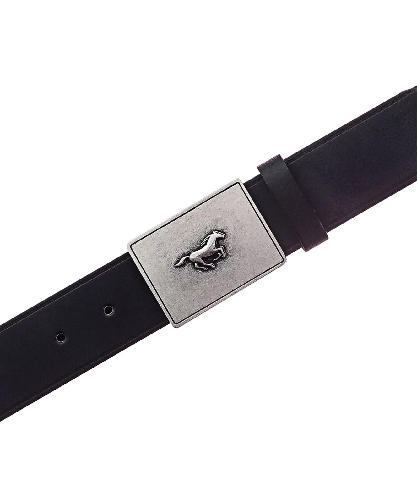 Herren Gürtel 40 mm Ledergürtel mit Schließe von Mustang in Black