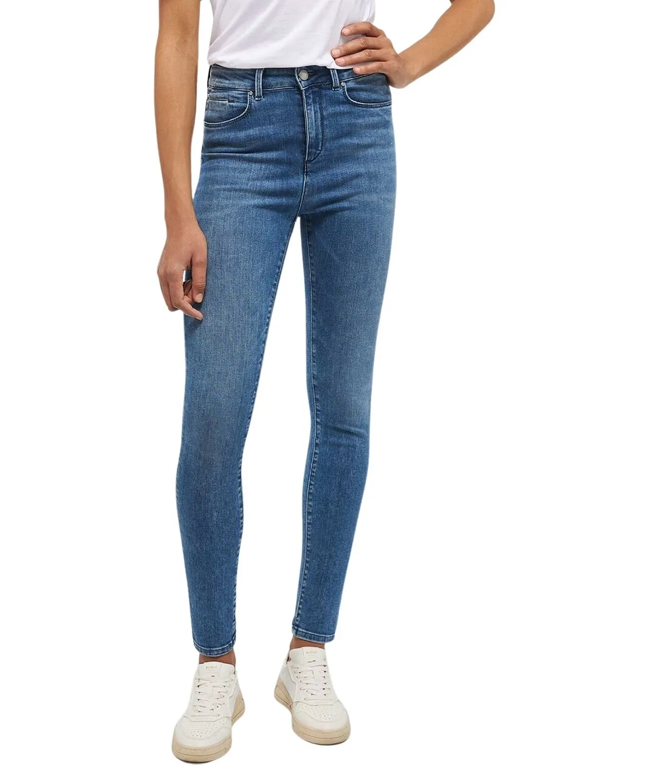 Damen Jeans Georgia Super Skinny von Mustang in mittleren Blauton