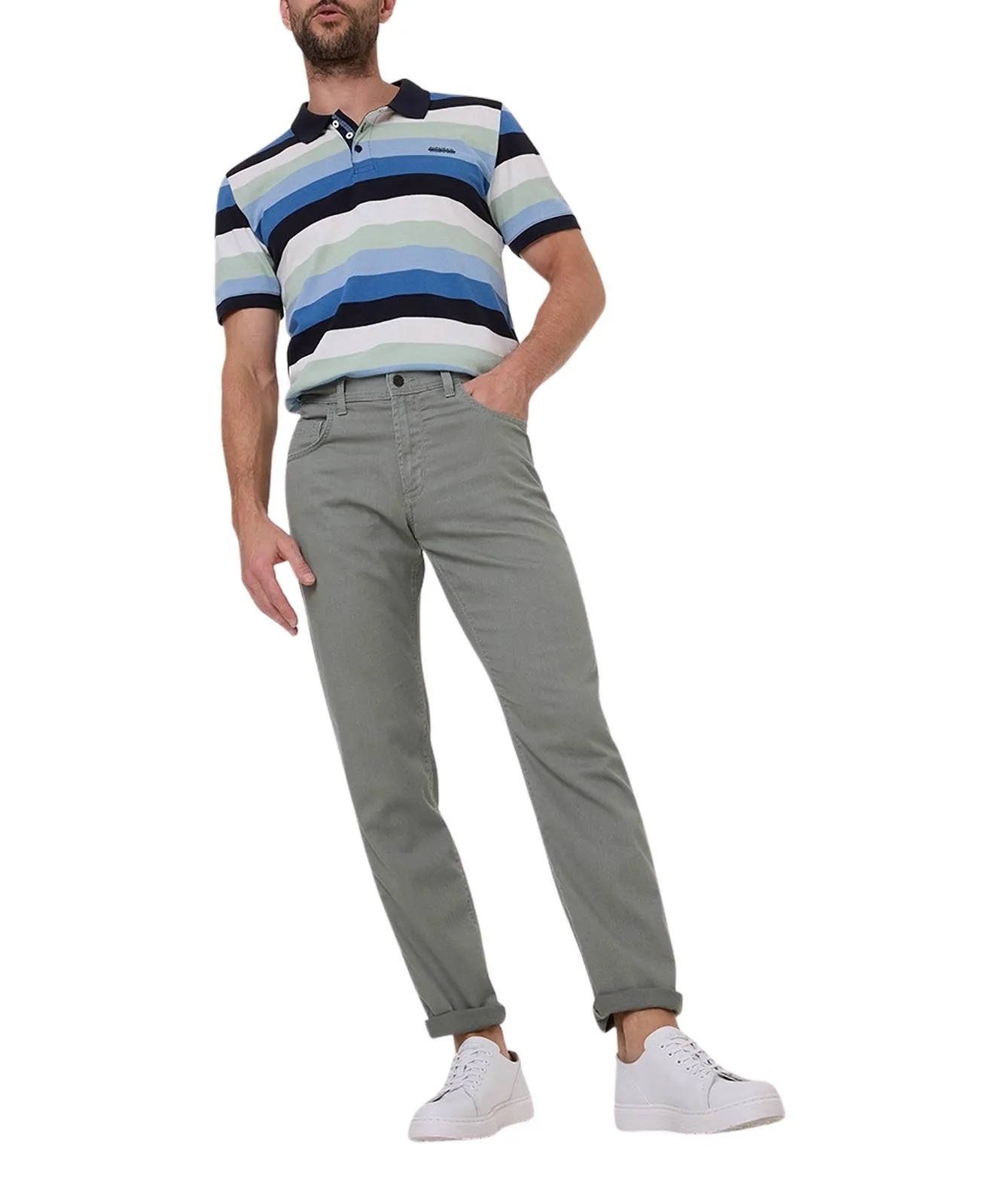 Herren Hose Rando Megaflex von Pioneer in Deep Lichen Green
