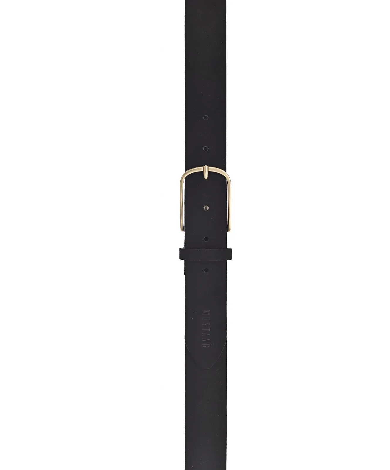 Damen Gürtel 35mm Veloursgürtel mit Airbrushkante von Mustang in Schwarz