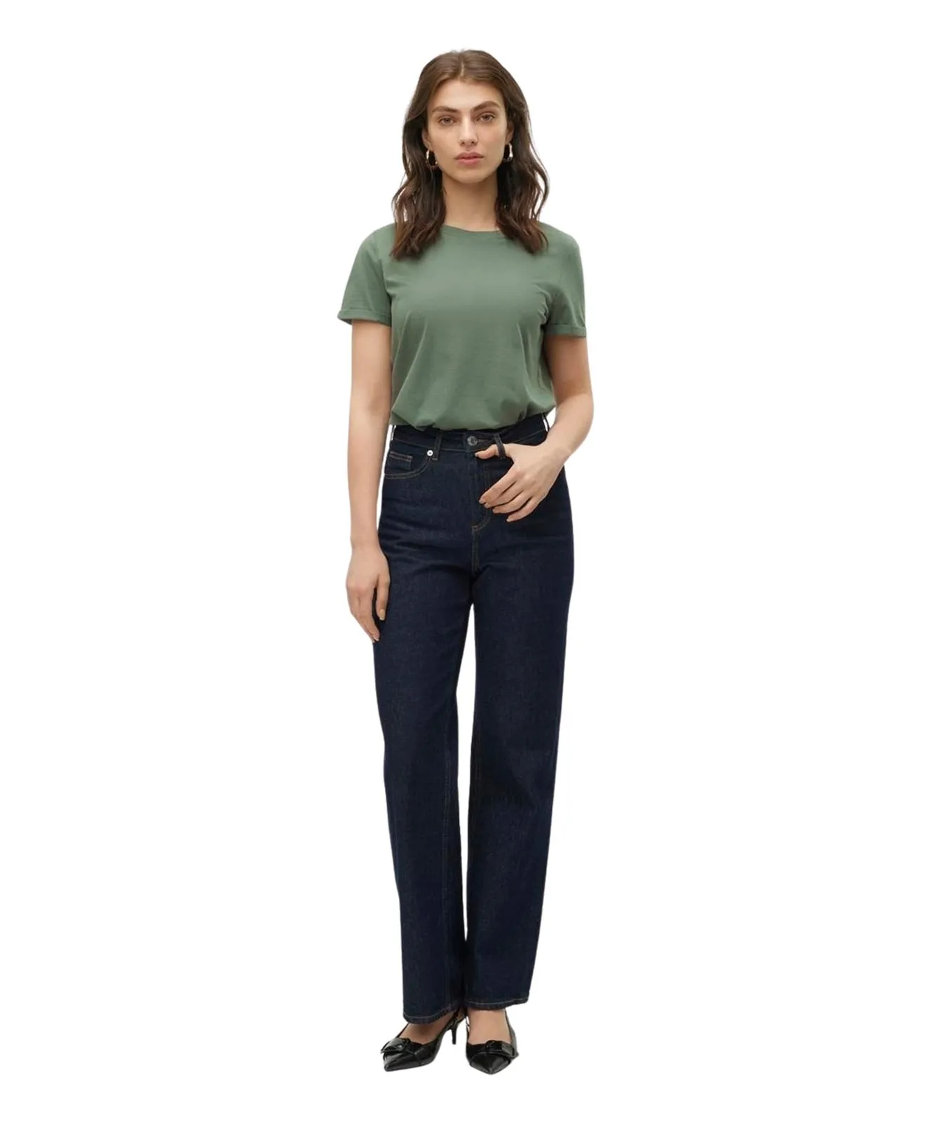 Damen Shirt Paula von Vero Moda in Laurel Wreath