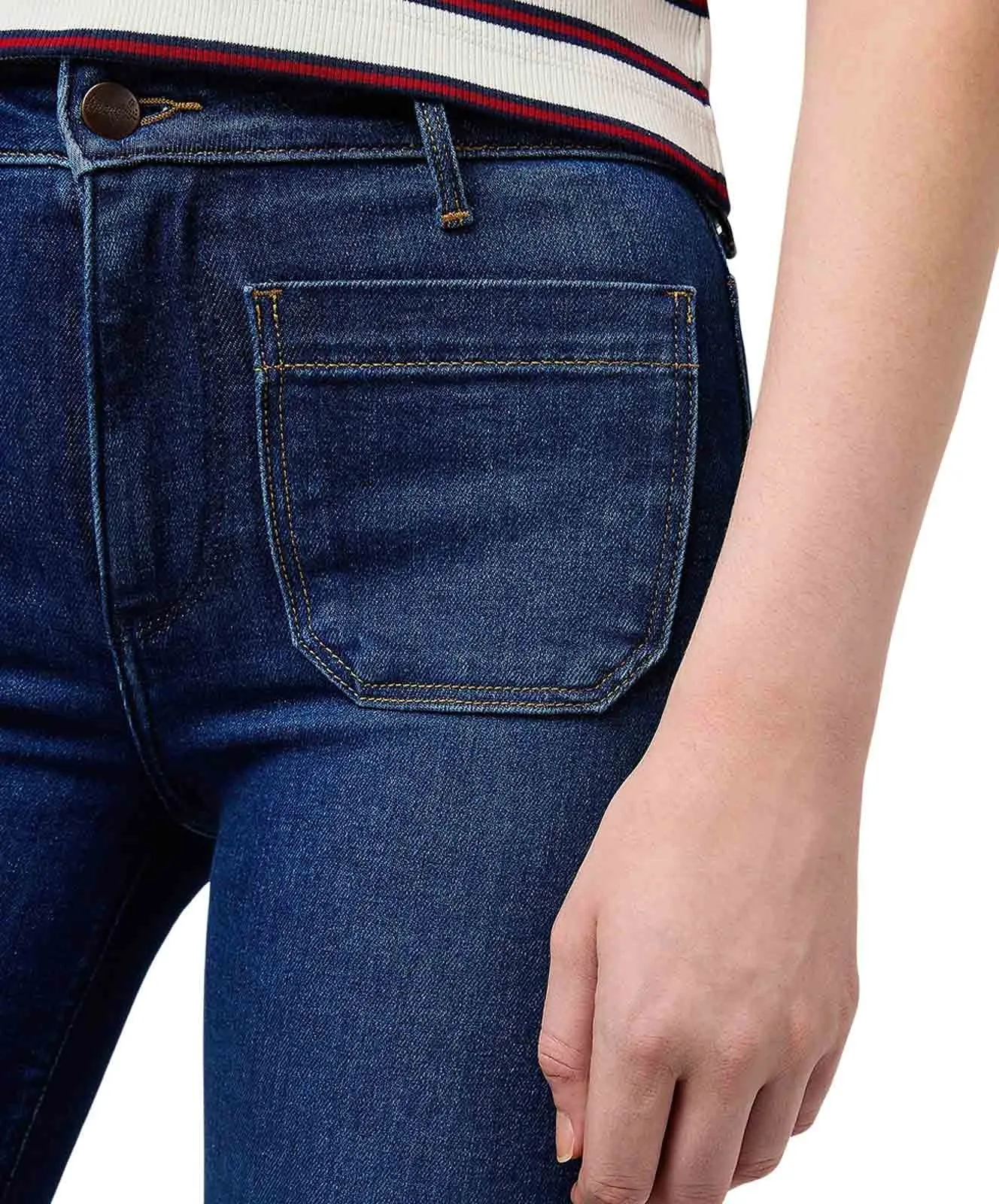 Damen Jeans Flare Retro von Wrangler in Dark Wash