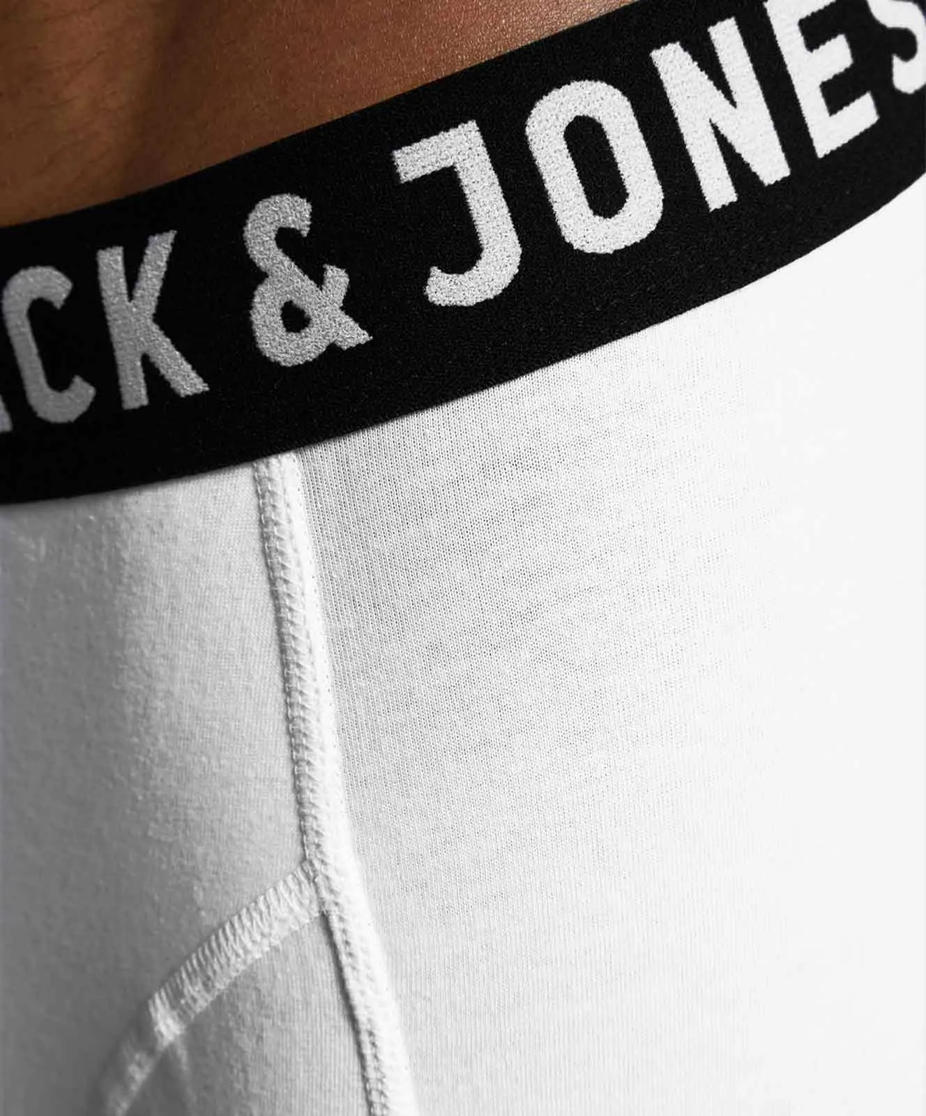 Herren Unterwäsche Sense Trunks 3-Pack von Jack & Jones in White