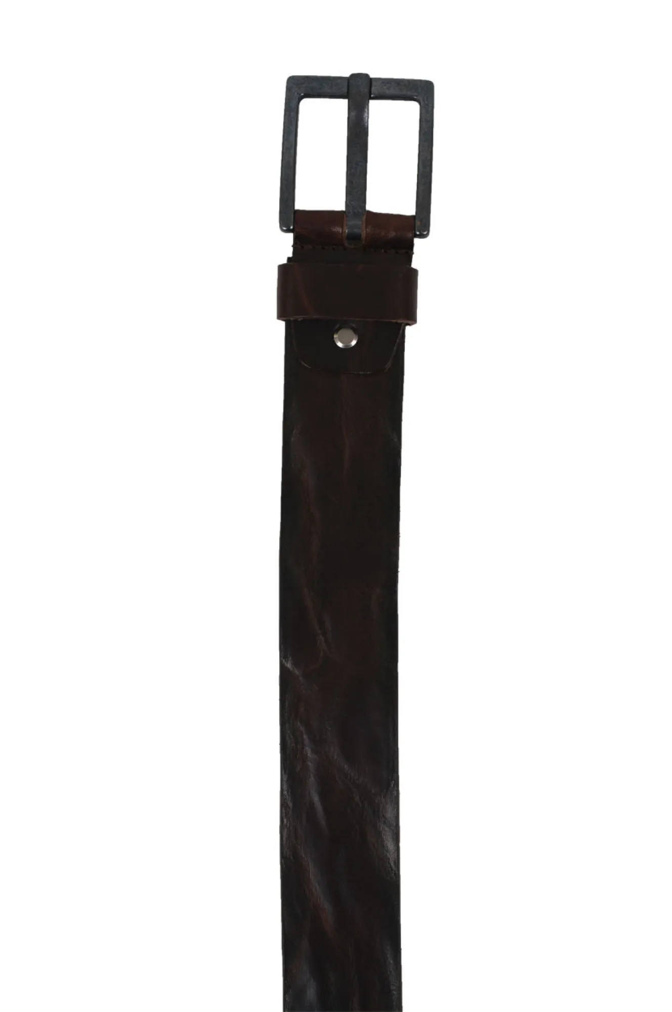 Herren Gürtel 4,5cm Walklederg.geprägt von Bernd Götz in Dunkelbraun