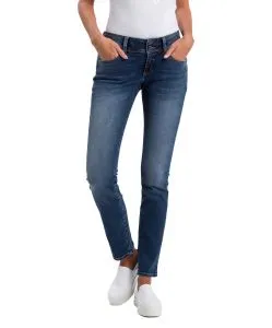 Cross Jeans Regular Fit Loie in Dark Blue mit Doppelknopf