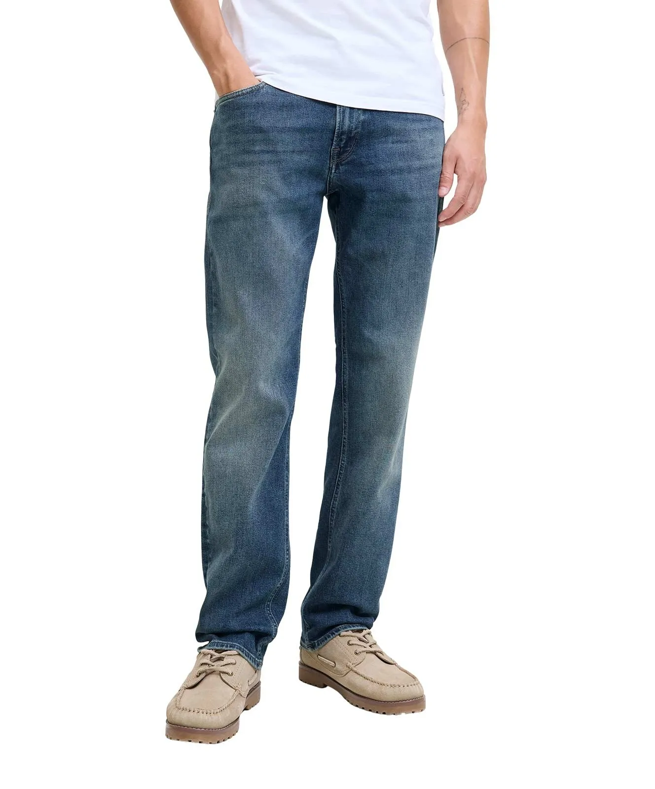 Herren Jeans Clark Original von Jack & Jones in Blue Denim