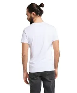 Mustang Herren Basic T-Shirt mit Rundhals in Weiß