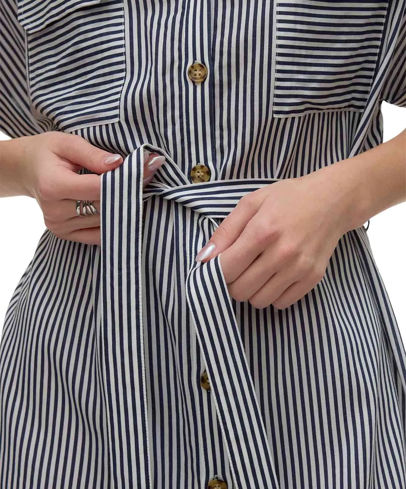 Damen Kleid Bumby von Vero Moda in India Ink Snow White