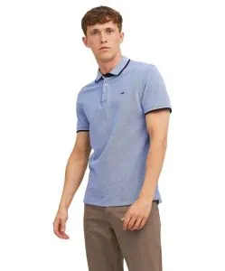 Jack & Jones Poloshirt Epaulos in Kobaltblau