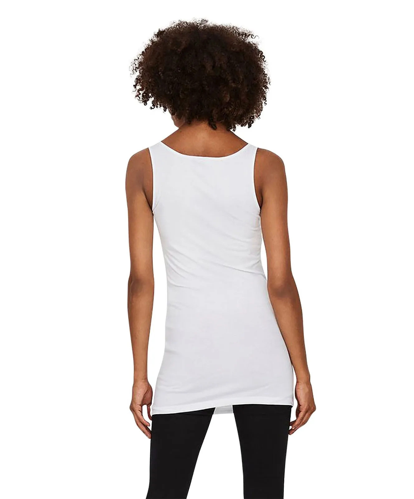 Damen Shirt Maxi Long Tank Top von Vero Moda in Bright White