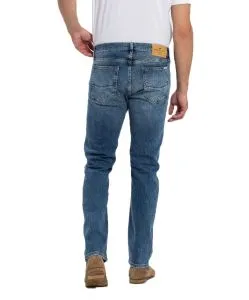 Cross Herren Jeans Slim Fit Damien in blue Used Optik