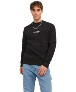 Jack & Jones Pullover Crew aus Sweat-Material in Schwarz