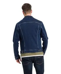 Cross Jeansjacke Regular Fit in Dunkelblau