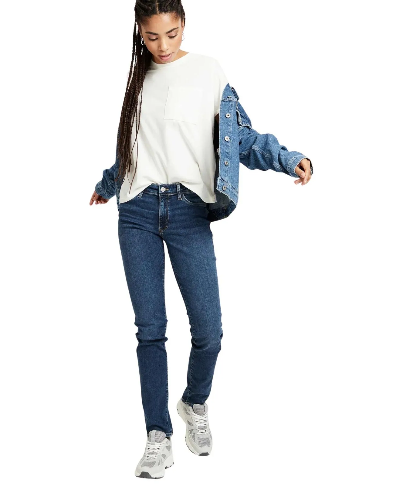 Damen Jeans Anya von Cross in Dark Blue