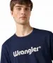 Herren Shirt Frame Logo Tee von Wrangler in Navy