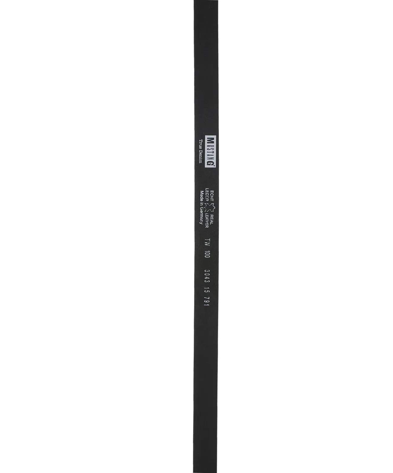 Damen Gürtel 3cm Ledergürtel mit Logo-Schriftzug von Mustang in Black